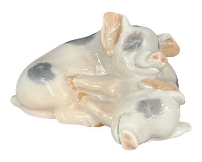 1970s Royal Copenhagen Sleeping Pigs Figurine – #683 by Erik Nielsen