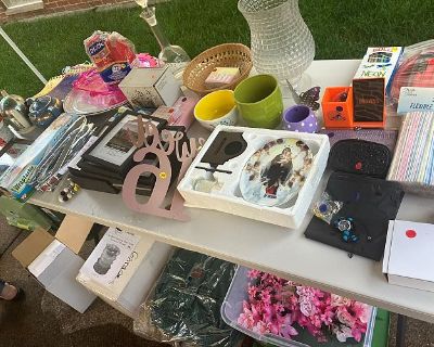 Multi family yard sale.