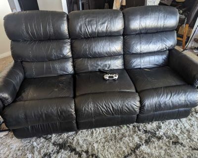 Lazy Boy 3 seat leather couch recliner
