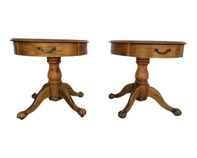1980s Victorian Style Side Tables - a Pair