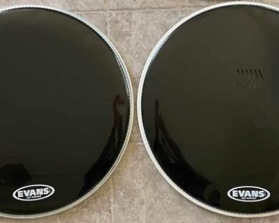 EVANS bass drum heads, new!