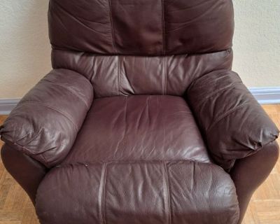All genuine leather rocker recliner