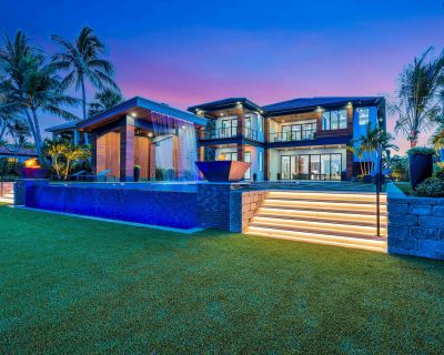 S Lake Drive. 4 month minimum rental. Brand-new gated intracoastal estate in prime Lantana location! Walk to the beach, Eau Resort Spa, and top dining spots. Just 1.5 mi to I-95, minutes to PBI private jet access. This smart, energy-efficient compound offers ultimate privacy with unobstructed water views, upstairs/downstairs living rooms master suites. Loaded with upgrades: Sonos, security, lan...