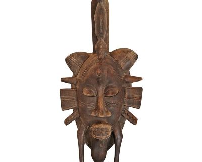 Vintage Carved Wood Senufo Mask