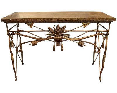 Late 20th Century Eclectic Cross Arrow Console