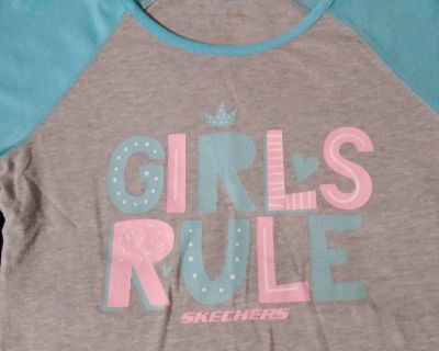Used Like New, Skechers Active "Girls Rule"  T-Shirt 14/16