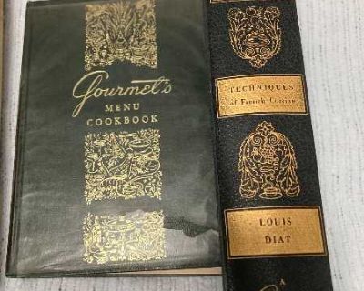 Two Gourmet Cookbooks, The NY Times Cookbook, and Mastering the Art of French Cooking by Julia Childs, Simone Beck. Louisette Bertholle--all used but in pretty good condition. Plus several other less well-known cookbooks. Please no cherry-picking.