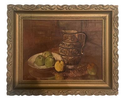 Antique European Oil Painting of Still Life