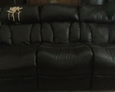 Free couch at curb with working recliners