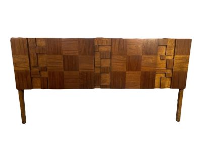 1970s Lane Staccato Brutalist Eastern/Standard King Headboard