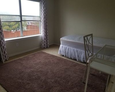 deposit. one time cleaning fee. no drugs. no alcohol. no smoking. no pets. no kids. no sleepover. work outside daytime. utilities included in rent. (no cable in the house (digital antenna works great). house is located on hillcrest and main. 
room for ONE person only. month to month.