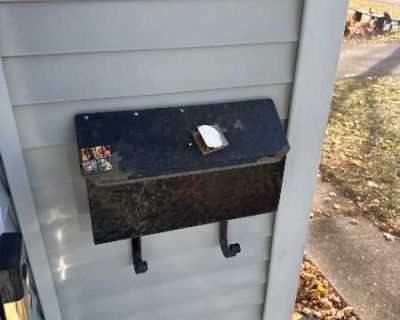 Metal wall mount mailbox