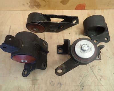 Free shipping in the US. Set of 4 Innovative Engine Mounts. 60A Bushings. The rear mount needs a new bushing pressed in. They are $21.59 from Innovative and they press them in for free! This is the one mount that is somewhat car dependent. If you are very high HP, you'd want stiffer poly. For the others, even race cars, I think the 60A is good. Link for replacement bushing: https://innovativemo...