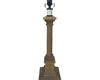 Late 20th Century Visual Comfort Oak Column Table Lamp