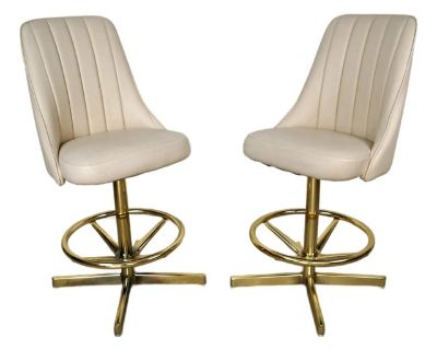 Mid-Century Modern Chromcraft Counter Stools - A Pair