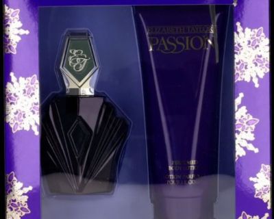 Passion by Elizabeth Taylor Women Perfume Pensacola 2 Pieces Set 2.5 oz EDT 6.8 oz +Lotion