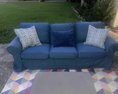Blue Slipcover Sofa