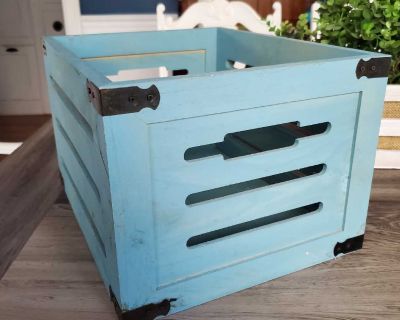 Rustic farmhouse storage crate