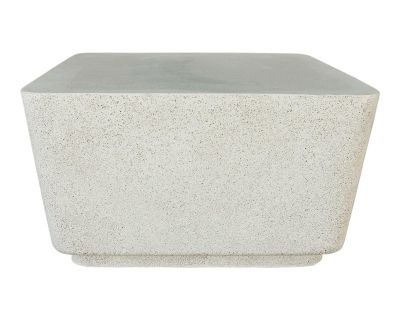 Cast Resin 'Block' Low Table, Natural Stone Finish by Zachary A. Design