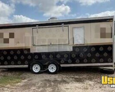 NEW - 2022 7.5' x 20' Kitchen Food Trailer with Fire Suppression System