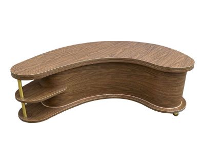 Grand-Server Boomerang Coffee Table With Bar Storage