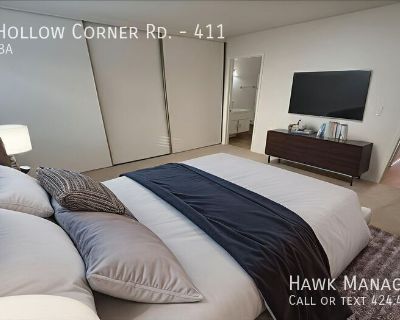 4836 Hollow Corner Rd.. Discover modern living at its finest in this beautifully updated 2-bedroom, 2-bathroom condo at 4836 Hollow Corner Rd #411, Culver City, CA 90230, available for lease at $3,200/month! Nestled in a secure, guard-gated community, this 885 sq. ft. gem offers the perfect blend of comfort, convenience, and style. Step inside to find a bright, open layout with fresh paint, new...