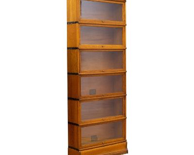 Early 20th C. Globe-Wernicke Quarter-Sawn Oak 6 Stack Lawyer's Bookcase C.1910