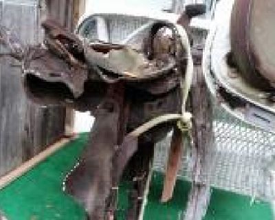 3 Old Western Saddles