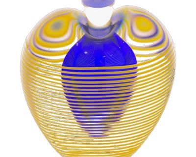 Signed Zellique Studios Heart Perfume Bottle
