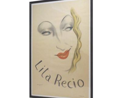 1940s Lita Recio by Jean Karquel Poster, Framed