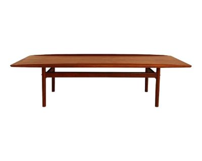 1960s Grete Jalk Glostrup Mobelfabrik Teak Surfboard Coffee Table From Denmark