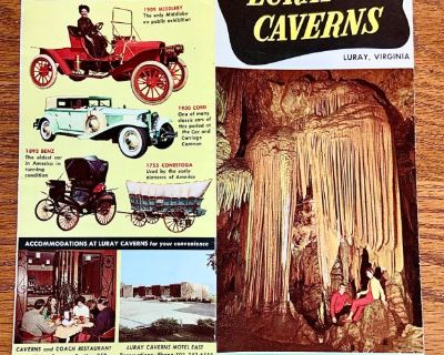 Vintage Luray Virginia Caves Travel Brochure & Va Map