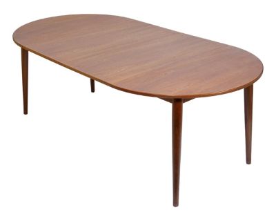Danish Teak Dining Table With Two Leaves by Gudme Mobelfabrik Circa 1960s