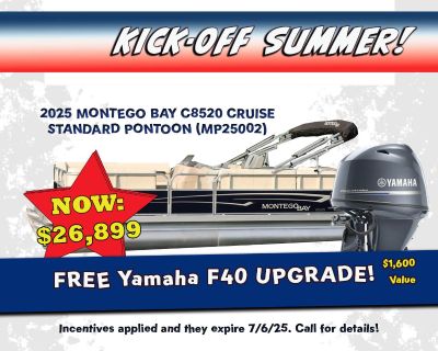 2025 Montego Bay C8520-CRUISE-STD Pontoon Boats Superior, WI