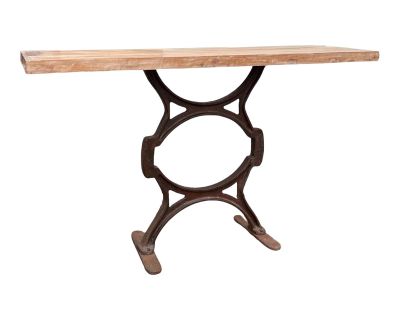 Late 20th Century Vintage Rustic Cast Iron Console Table