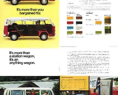 1977 VW Bus & Camper Sales Brochure, NOS, MINT