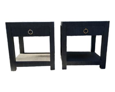 Pair of Serena and Lily Blake 1-Drawer Nightstands in Blue