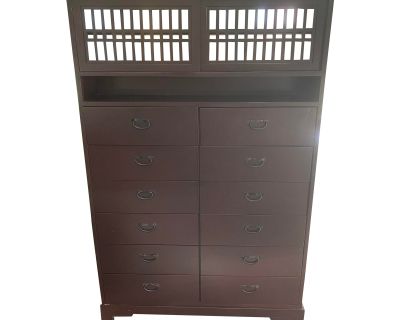 Tansu Style Media Storage Cabinet Dresser Holds 1080 Cd's