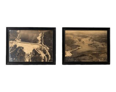Early 20th Century Pair of Early Framed Aerial Photographs