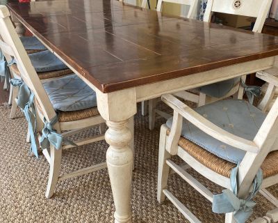 French country dining table and chairs