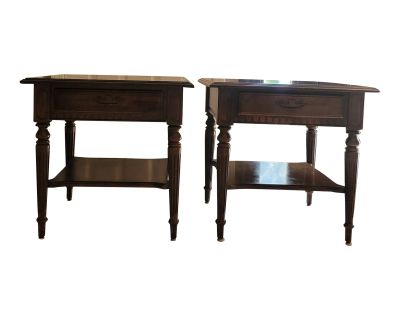 1980's Ethan Allen Pair of Vintage End Tables