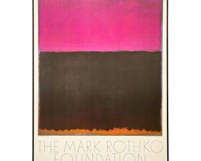 Mark Rothko Foundation Vintage 1981 1st Edtn Lithograph Print Framed Extra Large Abstract Expressionist Poster " Untitled " 1953