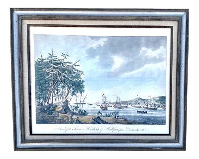 A View of the Town & Harbour of Halifax, From Dartmouth Shore Handcolored Reproduction Print