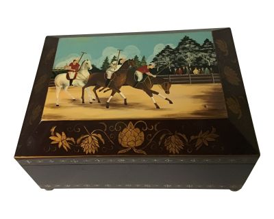 Mid 20th Century Ralph Lauren Style Polo Match Wood Box