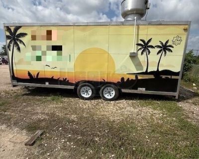Like New - 2022 7.5' x 20' Kitchen Food Trailer with Fire Suppression System