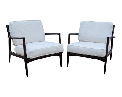 1960s Mid Century Ib Kofod Selig Lounge Chairs- a Pair