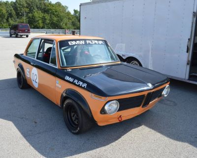 1971 BMW 2002 vintage race car. Built as a tribute to the Alpina 2002 race cars from the 70s. Professionally prepared car with less than a 1 hour of recent track time. The car has a Franchi racing engine with twin Weber 45 DCOE racing carbs, four speed trans, Bilstein shocks, Ireland springs and sway bars, front disc with drum rears. The car happens to be street legal with a clean title. Two se...