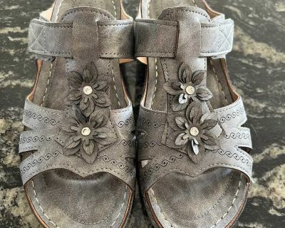 Grey sandals
