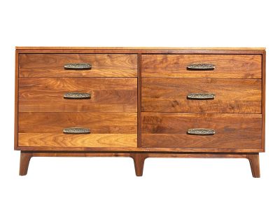 1960s Vintage Fully Restored Woodland Furniture 6 Drawer Dresser