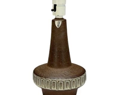 Michael Andersen & Søn, Brown Stoneware, Table Lamp, Denmark, 1960s